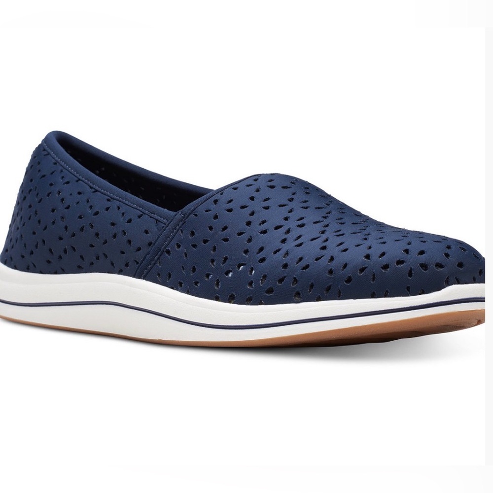 Clarks women’s Cloudsteppers Breeze Emily perforated flats slip on